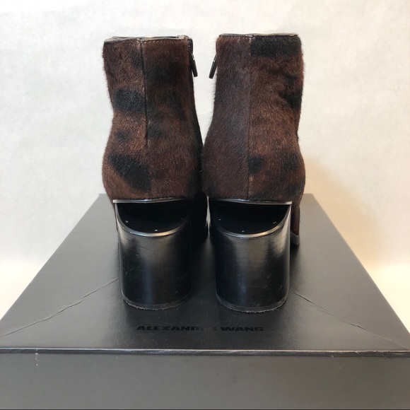 Alexander Wang - Gabi Leopard Print Fur Boots 40 - Picture 6 of 10